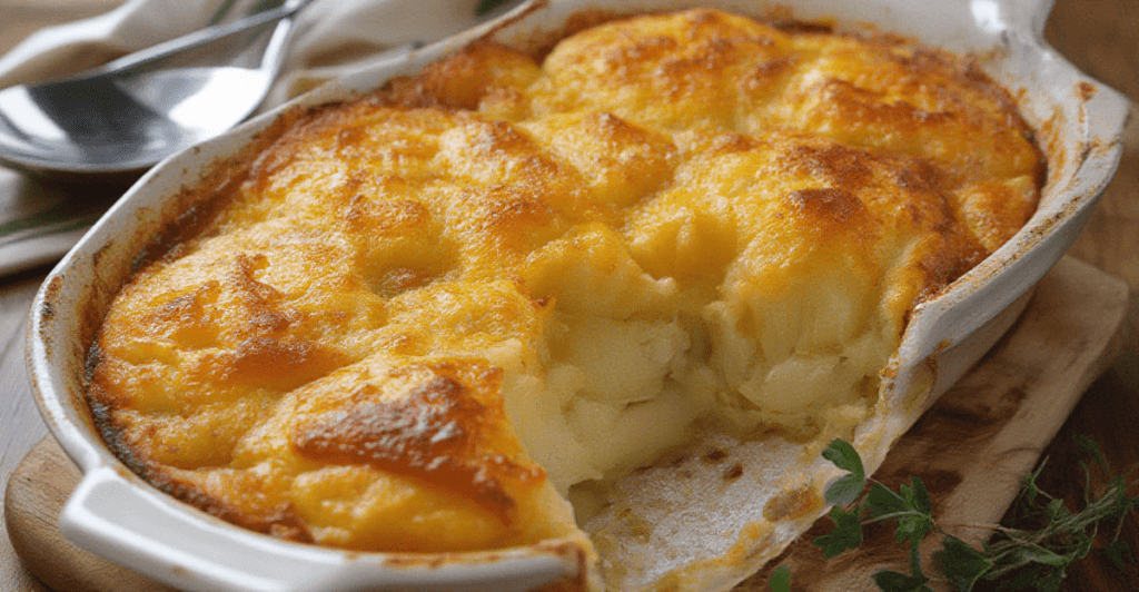 What is the one trick Michael Symon uses to make perfect scalloped potatoes?