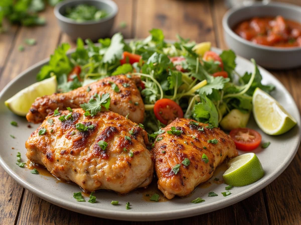 Adobado Chicken With Salad