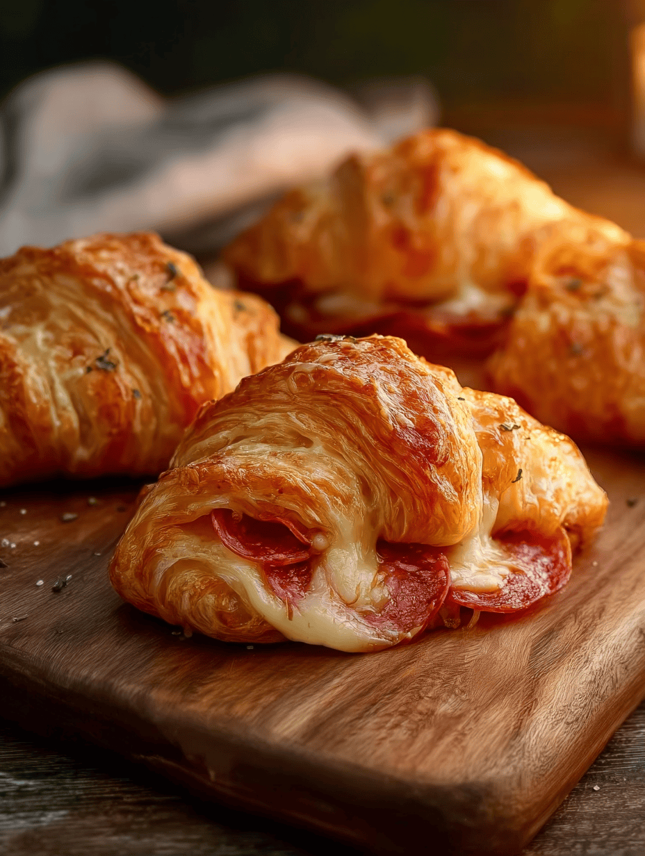 Mozzarella Pepperoni Mini Croissant Rolls