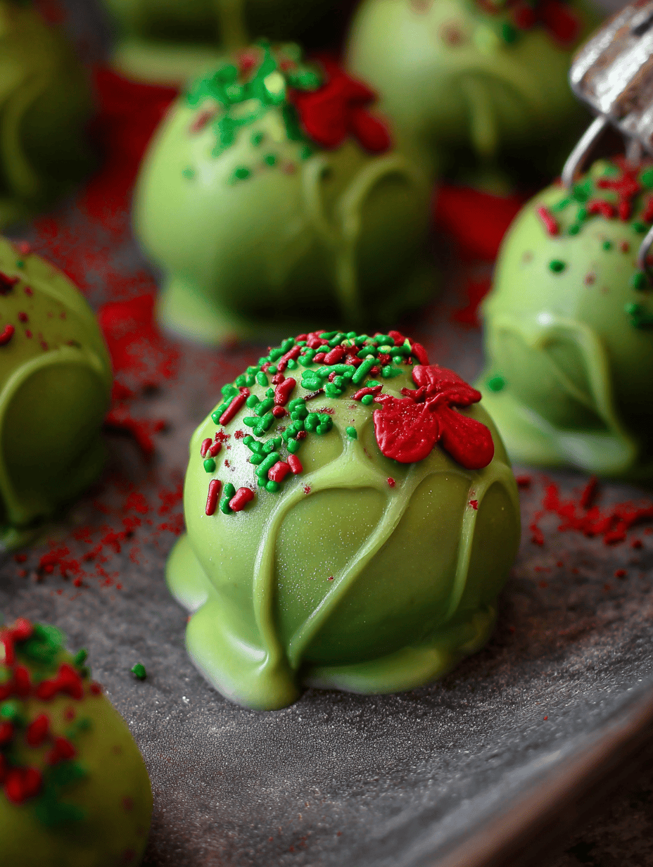 No Bake Grinch Oreo Truffles Recipe