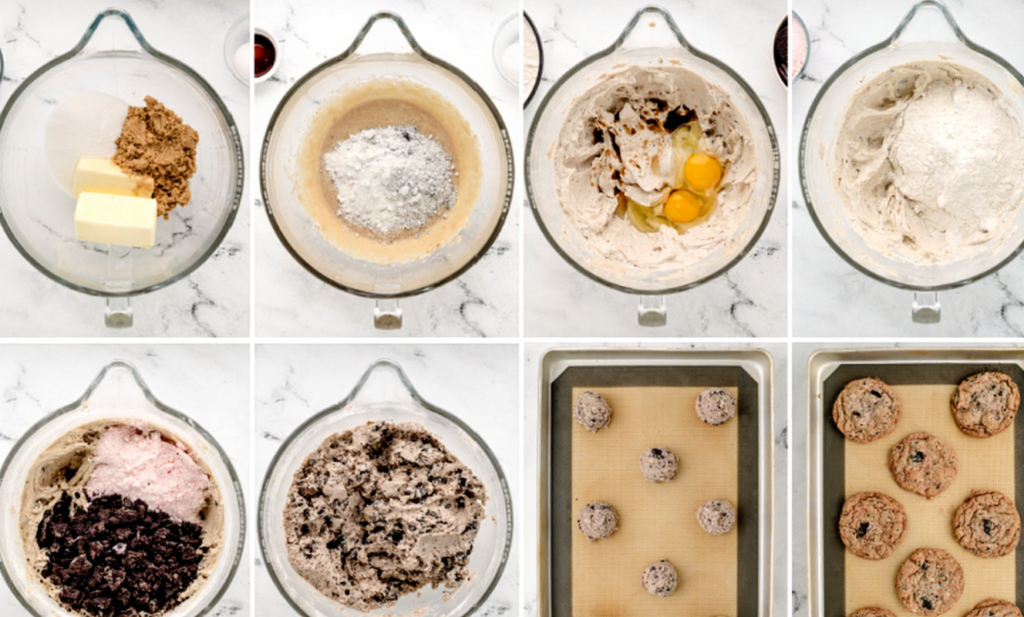 Oreo Peppermint Crunch Cookies Step By Step