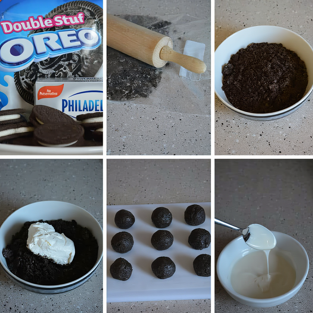 Step By Step Mini Oreo Balls