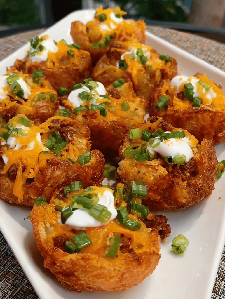 Tasty Loaded Mini Tater Tot Appetizer