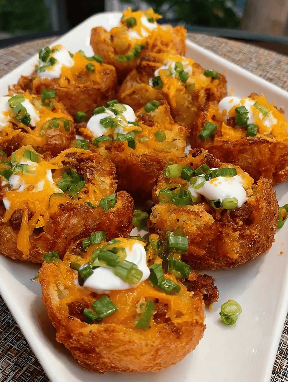 Tasty Loaded Mini Tater Tot Appetizer