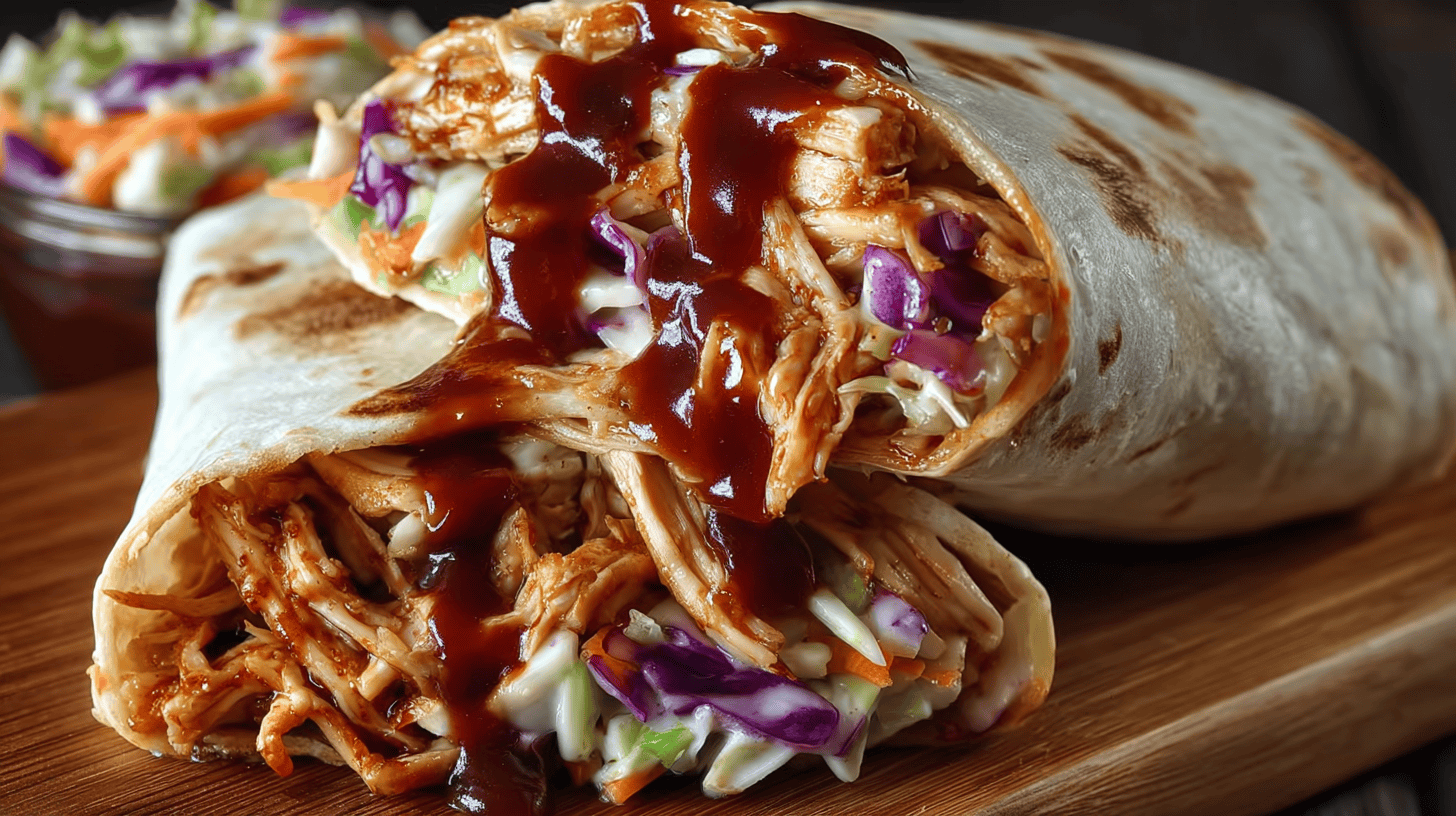 Bbq Chicken Coleslaw Wraps