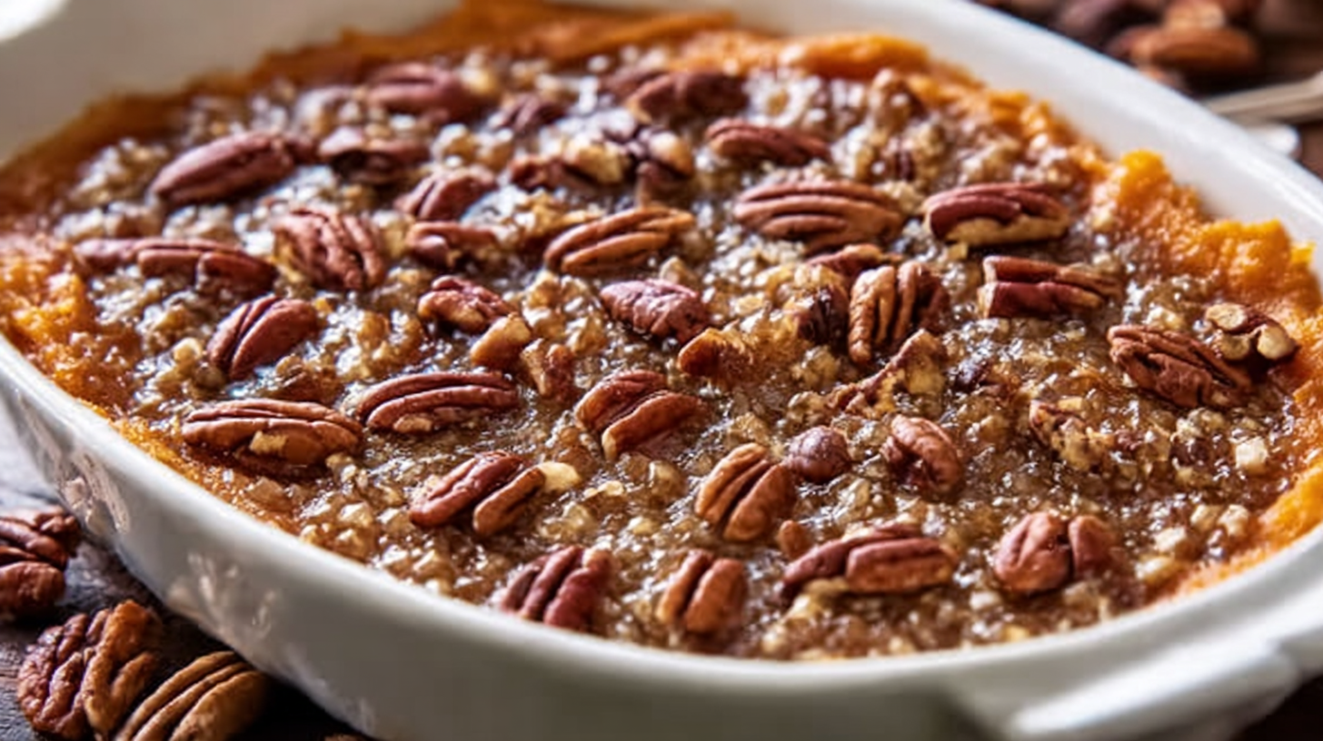 Brown Sugar Pecan Sweet Potato Casserole