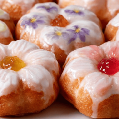 Candied Flower Donuts