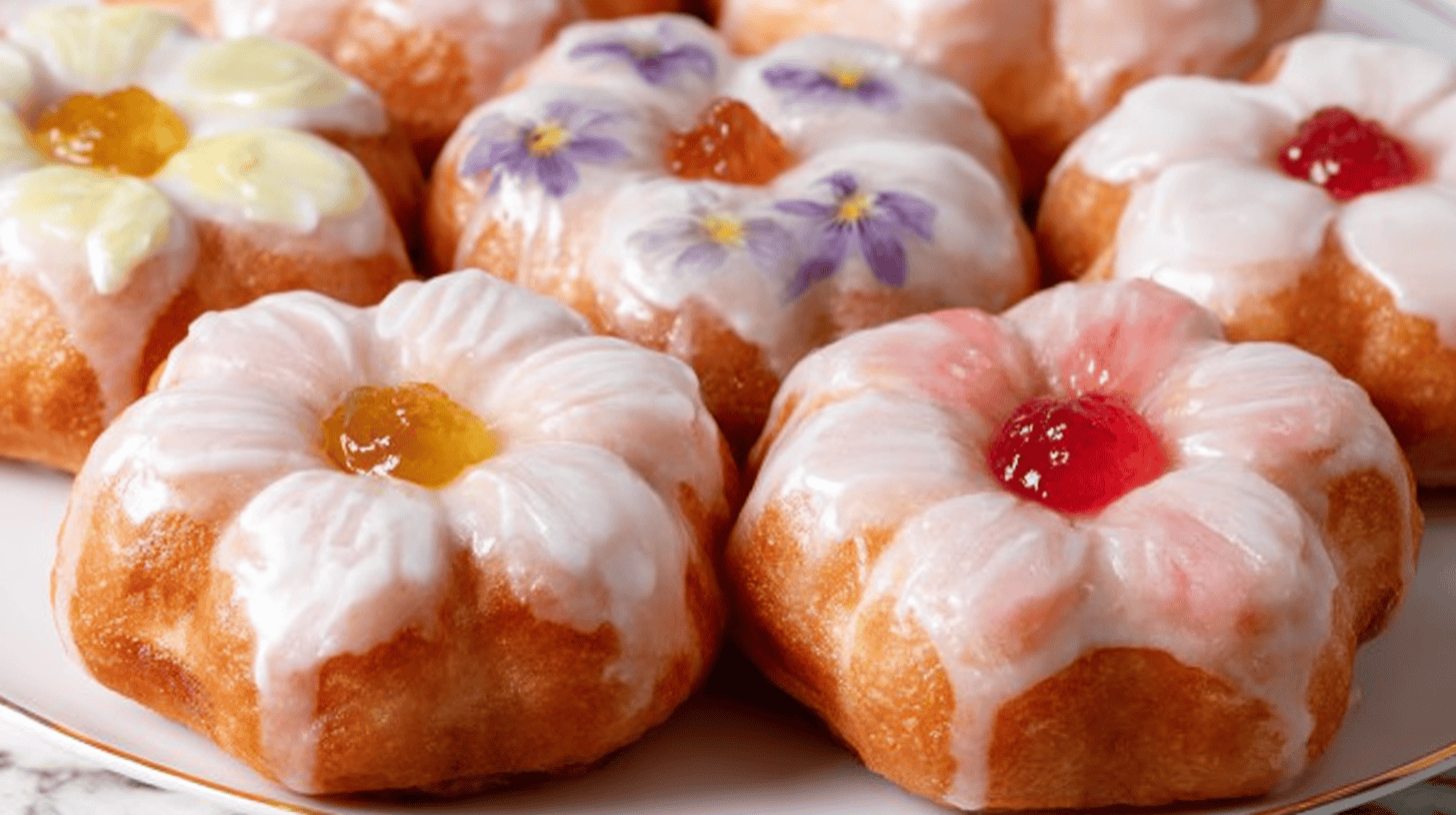 Candied Flower Donuts