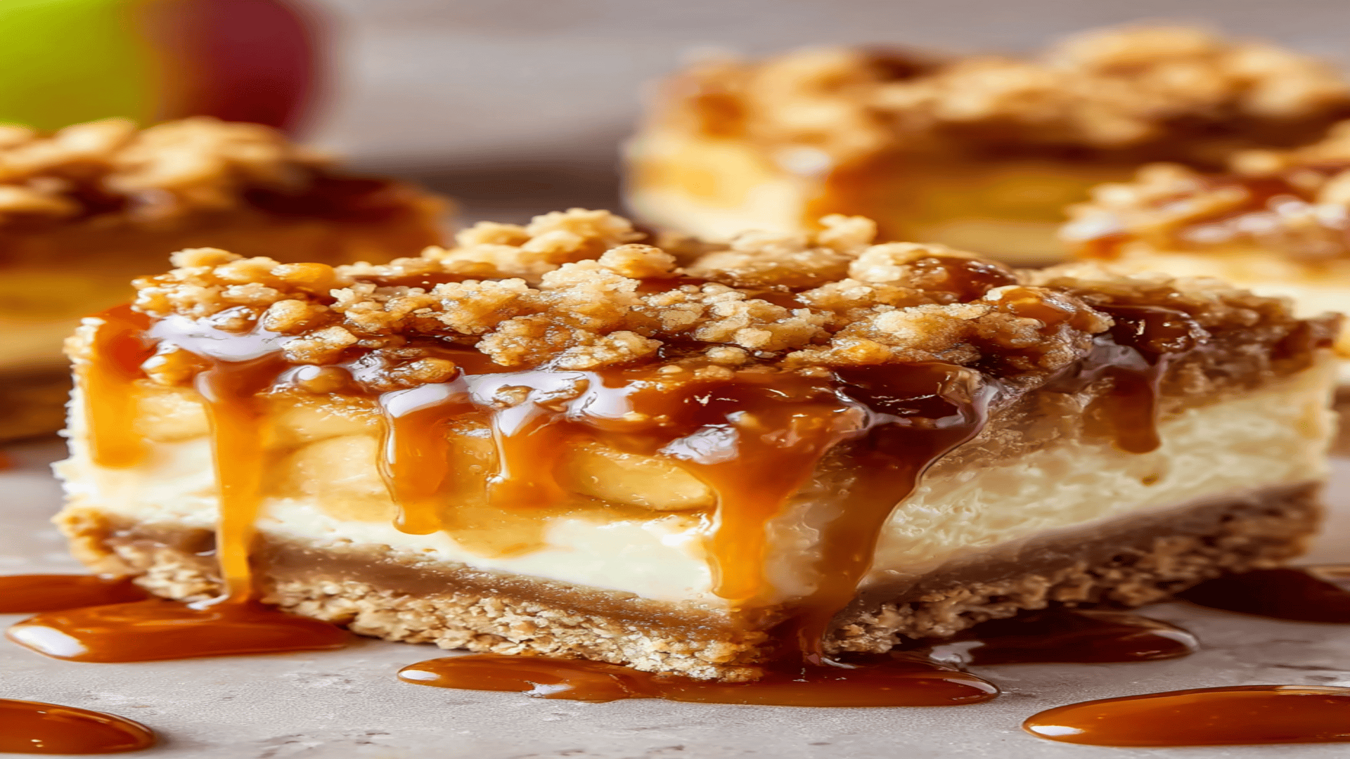 Caramel Apple Cheesecake Bars Recipe