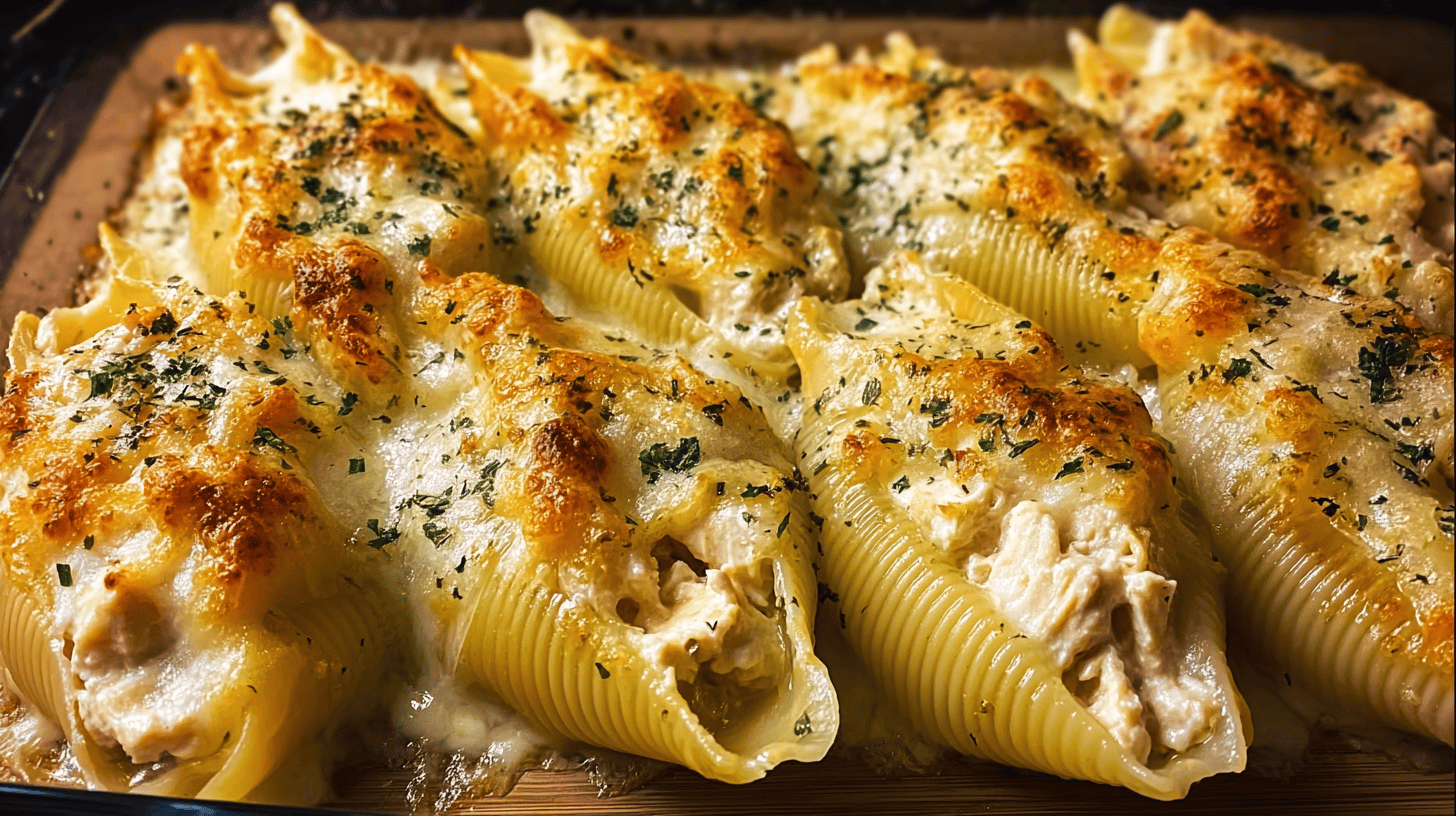 Chicken Alfredo Stuffed Shells