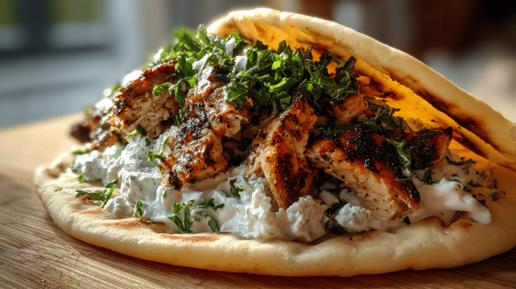 Chicken Gyros With Creamy Feta Tzatziki