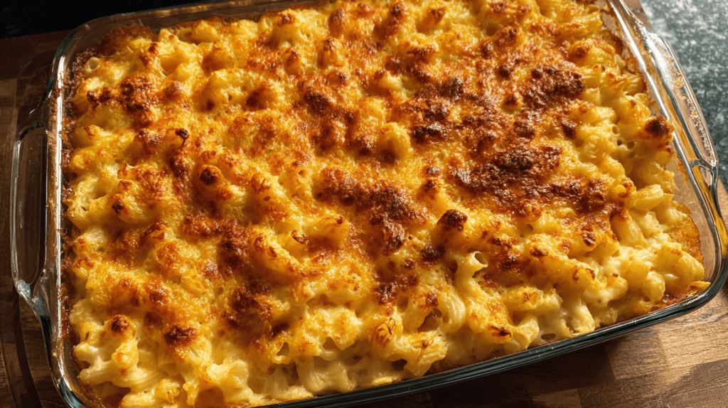 Creamy Baked Four Cheese Mac And Cheese