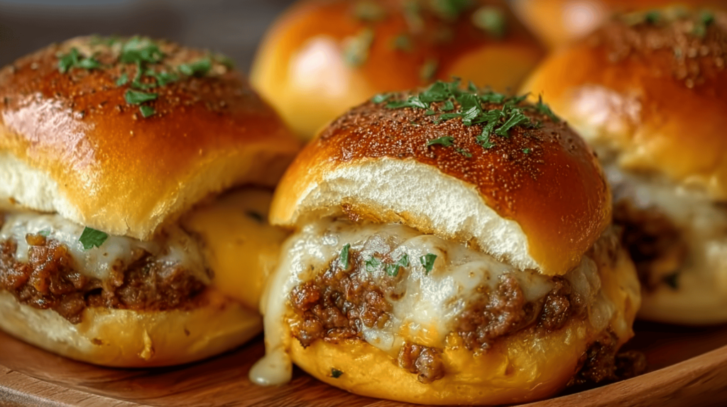 Garlic Parmesan Cheeseburger Bombs