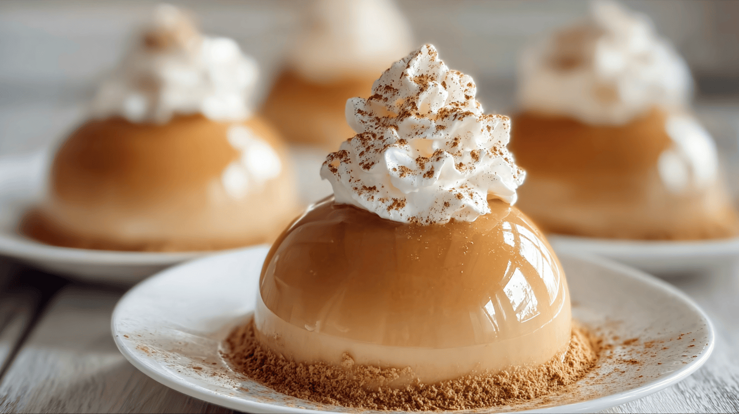 Gingerbread Latte Mousse Domes