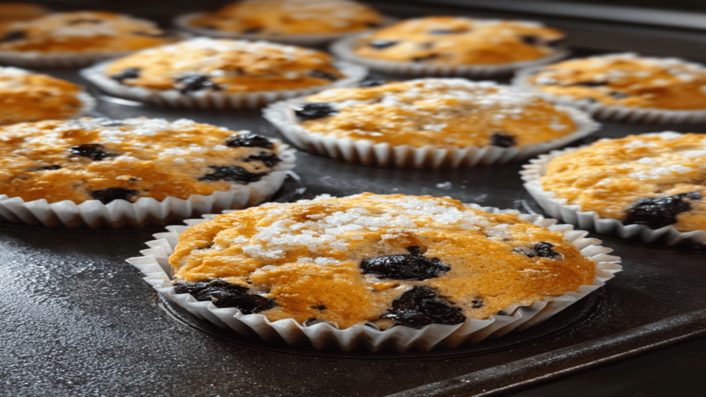 High Protein Cottage Cheese Blueberry Lemon Muffins
