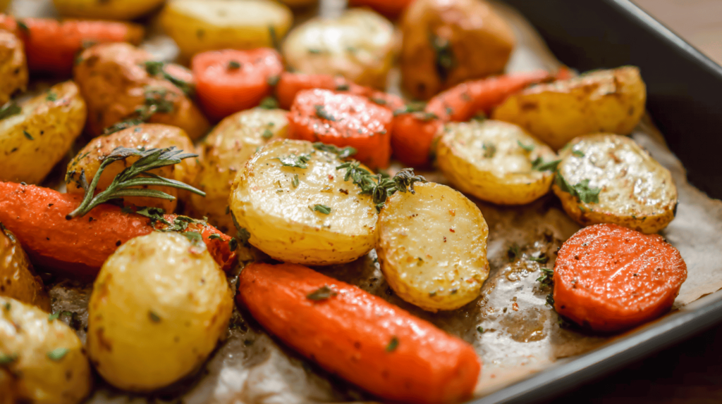 Honey Roasted Potatoes And Carrots
