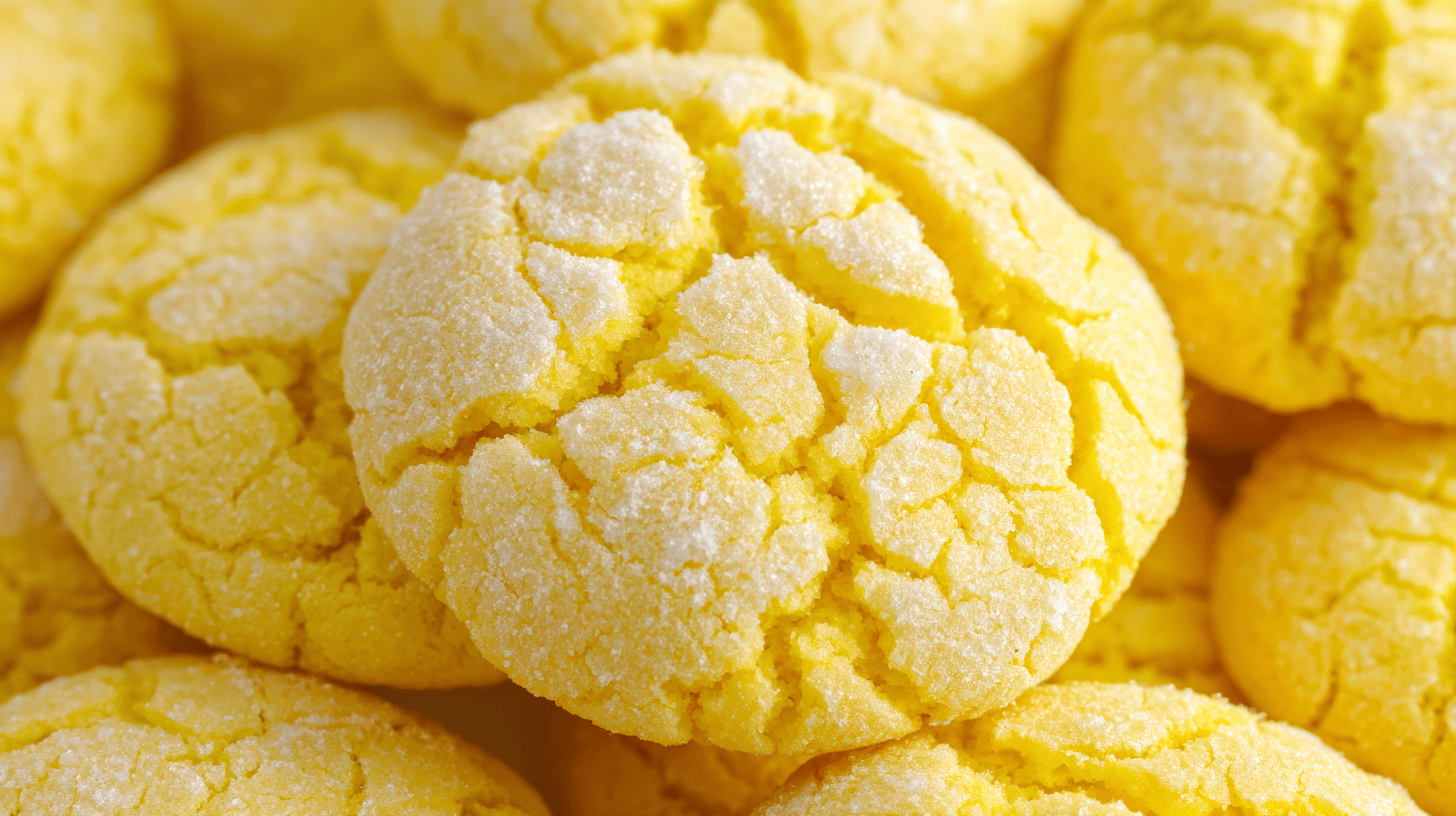 Lemon Cake Crinkle Cookies