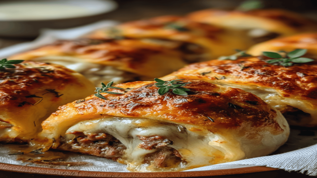 Mini Keto Philly Cheesesteak Rolls