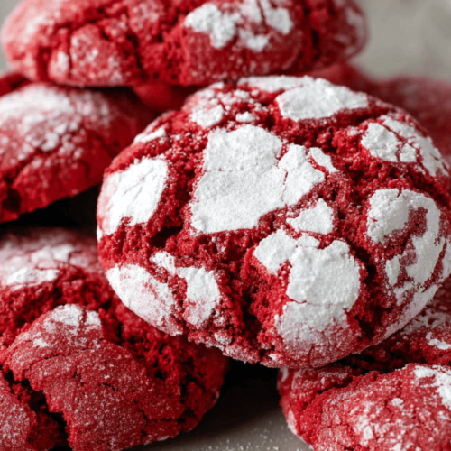 Red Velvet Crinkle Cookies