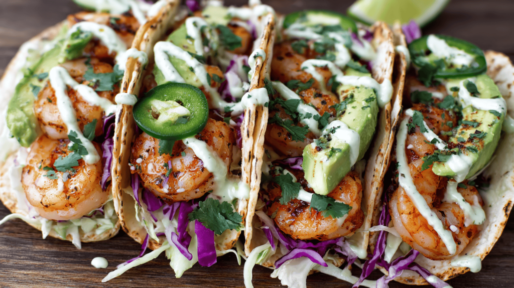 Shrimp Tacos With Lime Sauce