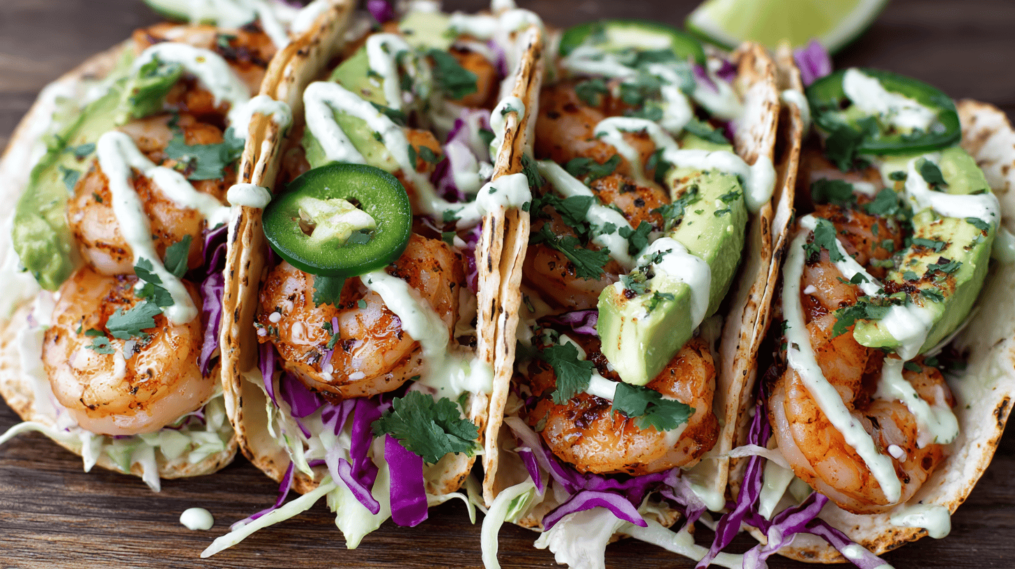 Shrimp Tacos With Lime Sauce