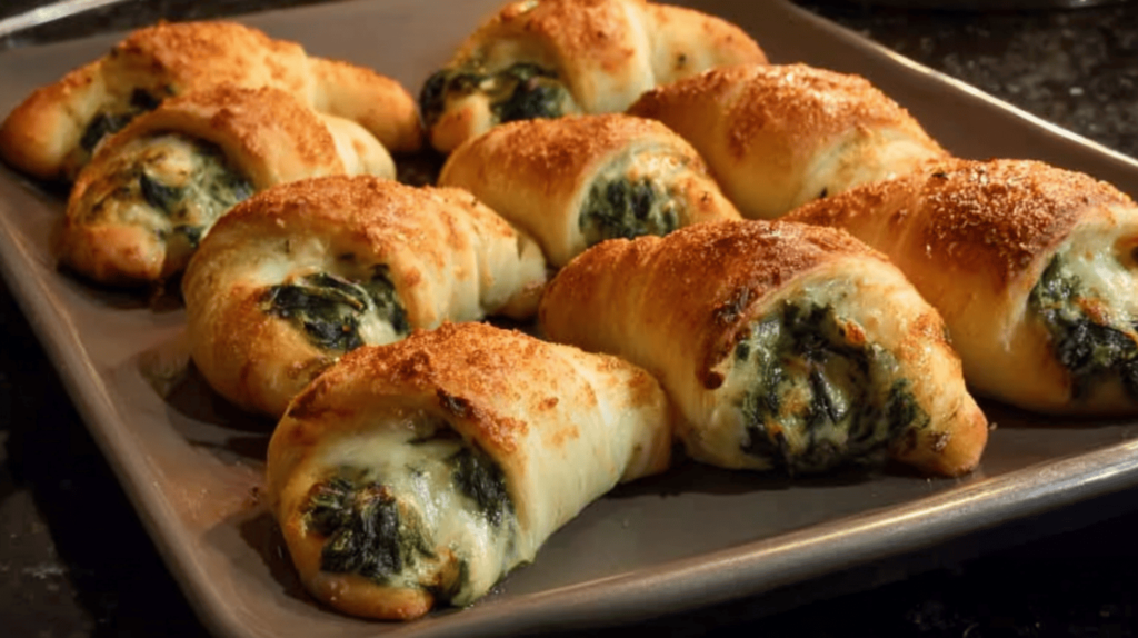 Spinach Feta Stuffed Crescents