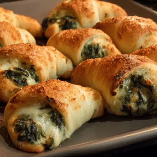 Spinach Feta Stuffed Crescents