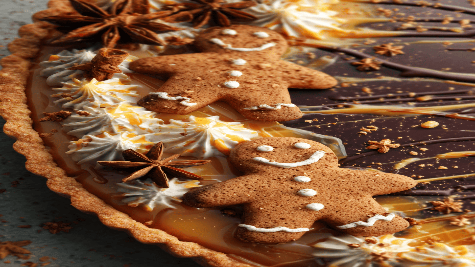 Vegan Chocolate Gingerbread Tarts