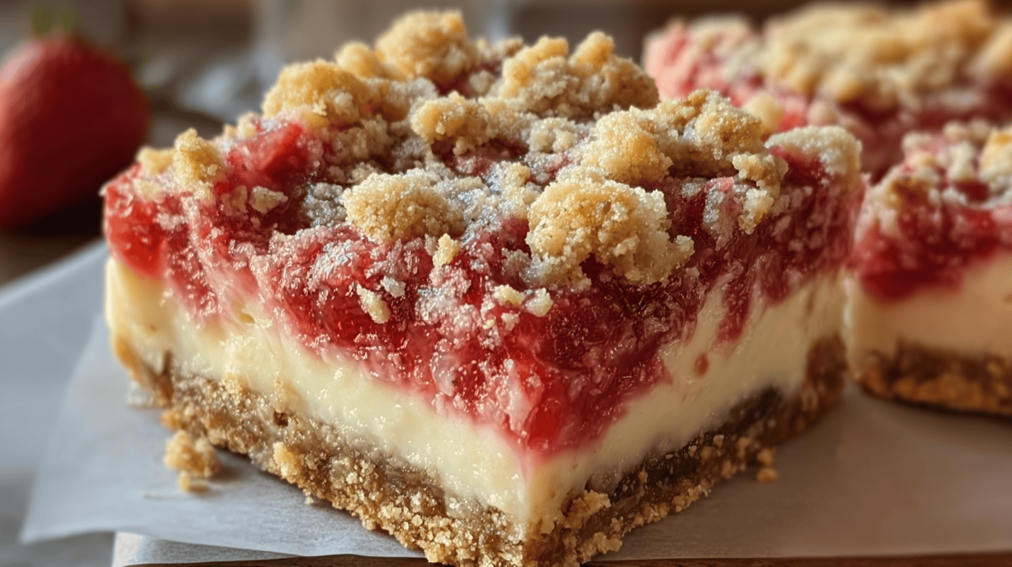 Cream Cheese Rhubarb Bars
