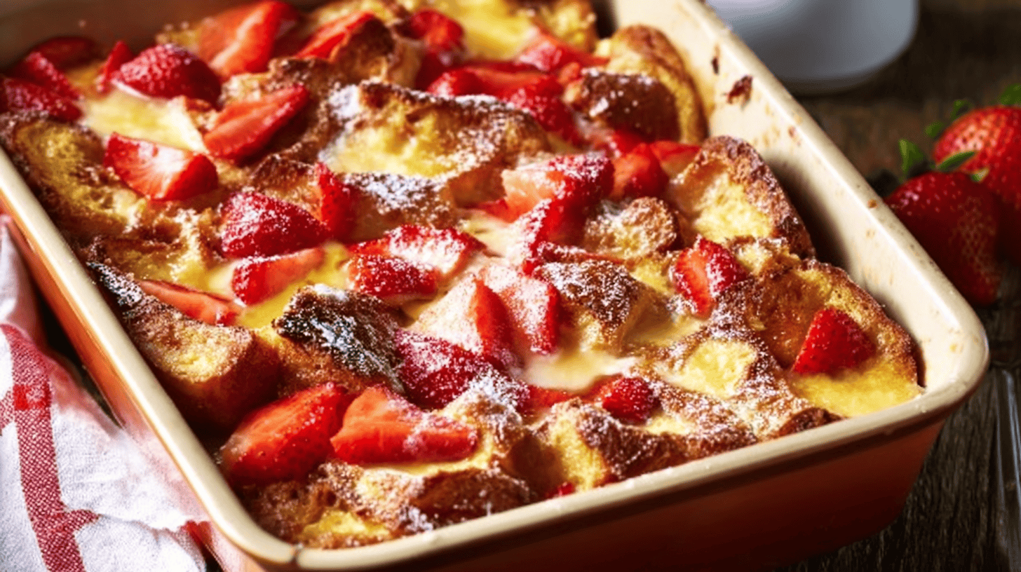 Overnight Strawberry French Toast Bake