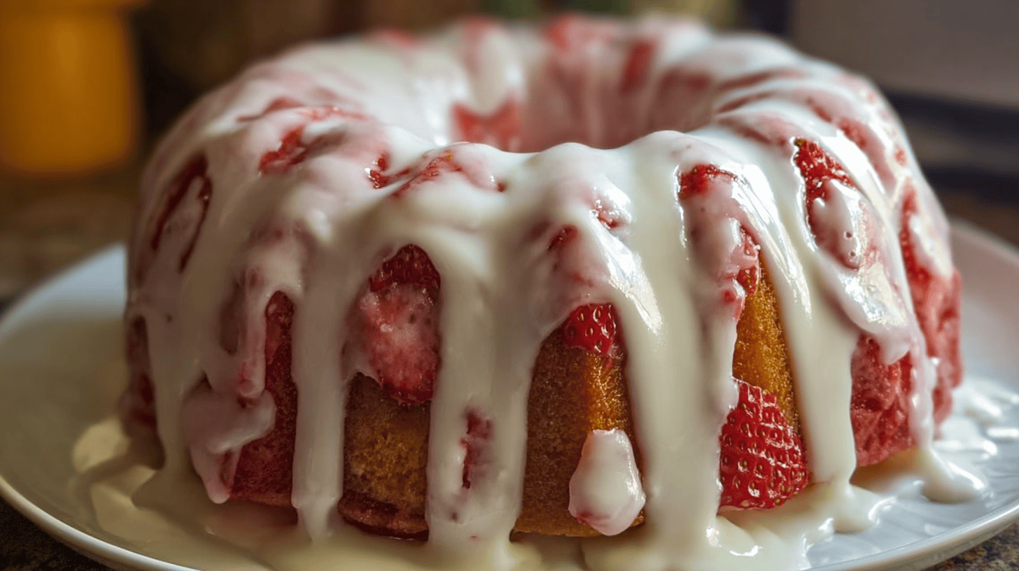 Strawberry Cream Pound Cake