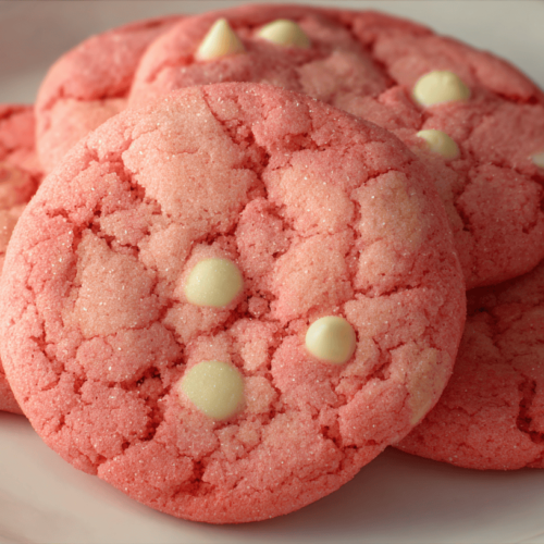 Strawberry White Chocolate Gooey Cookies
