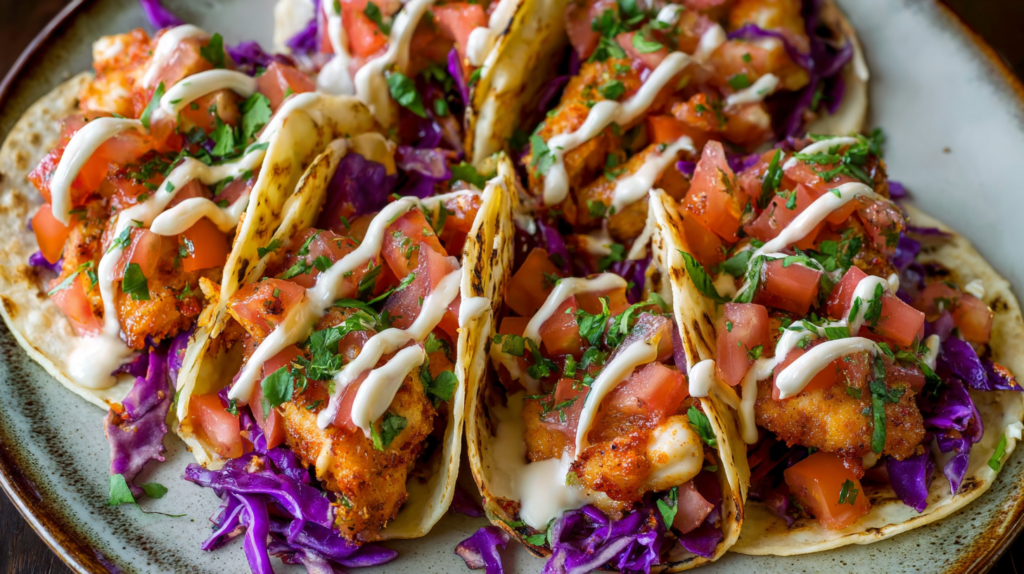 Bang Bang Shrimp Tacos With Slaw