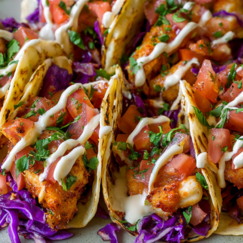 Bang Bang Shrimp Tacos With Slaw