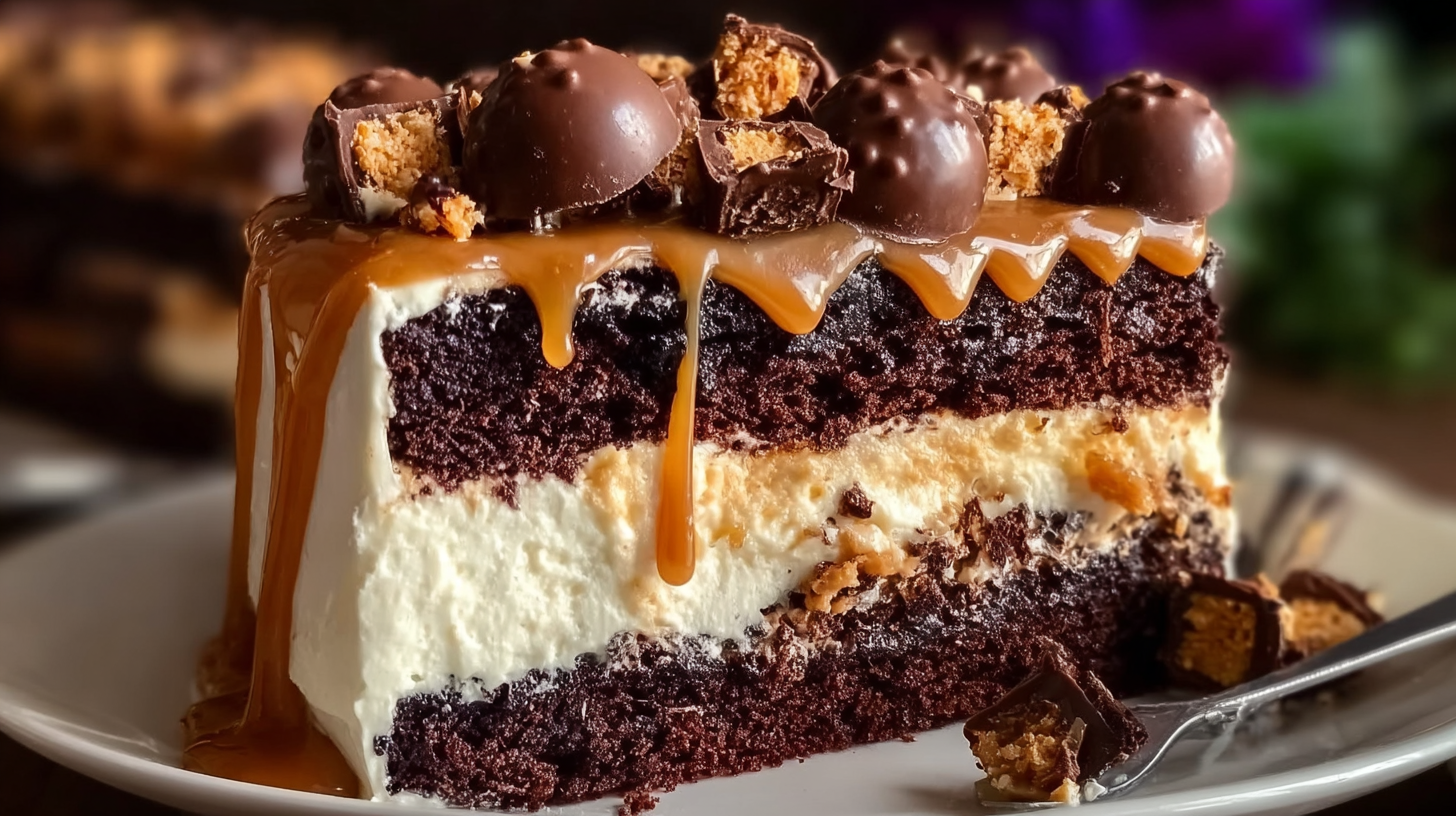 Butterfinger Double Chocolate Layered Cake