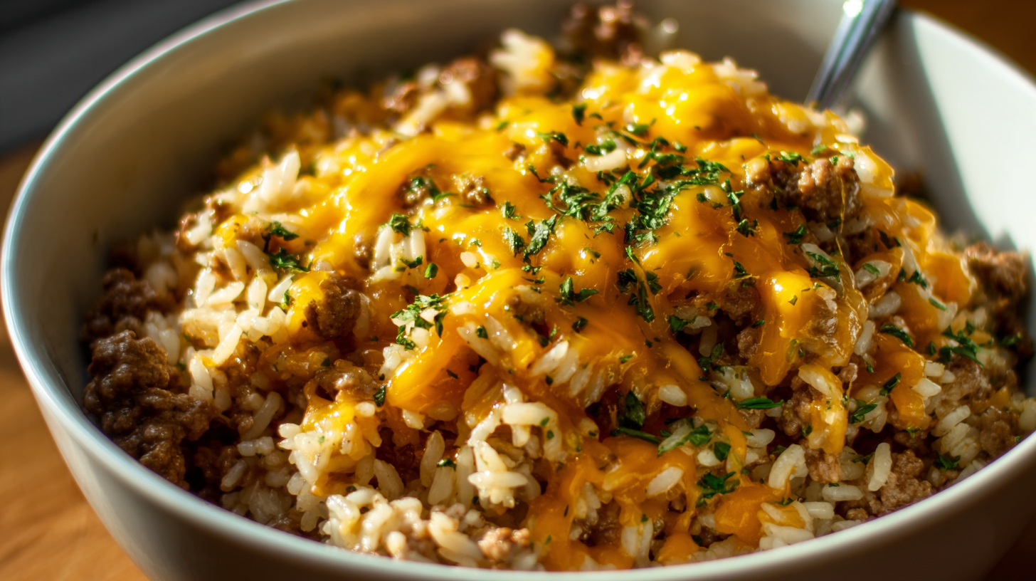 Cheesy Beef And Rice