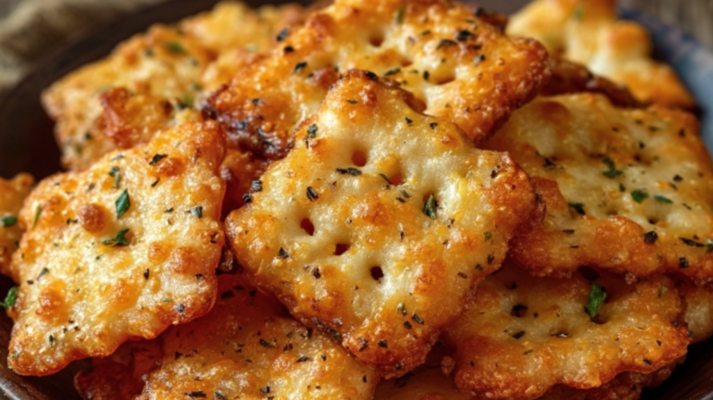 Cheesy Garlic Ritz Bits Snacks