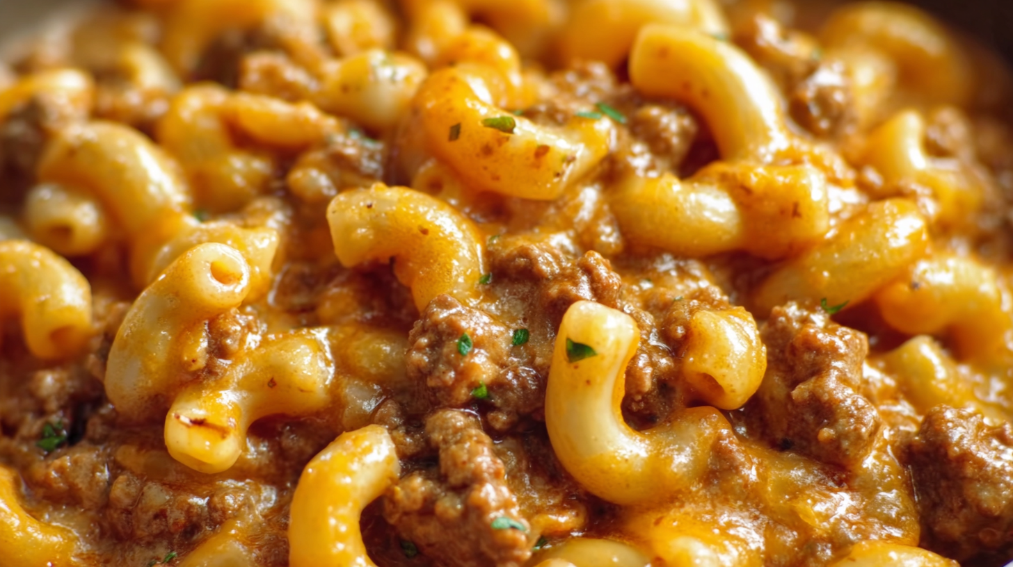 Cheesy Pizza Hamburger Helper