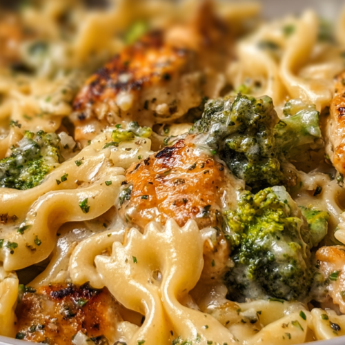 Cowboy Butter Lemon Bowtie Chicken With Broccoli