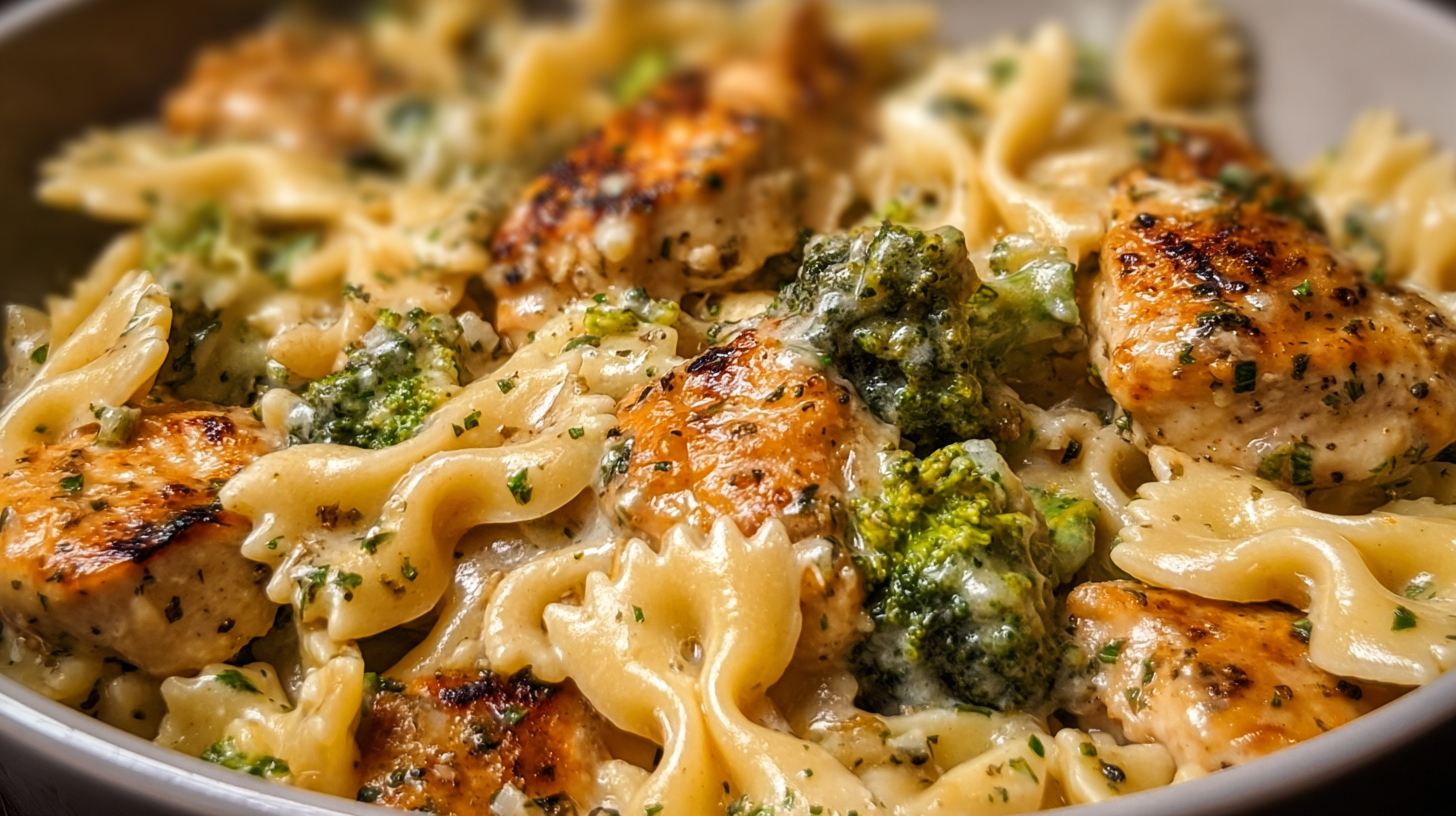 Cowboy Butter Lemon Bowtie Chicken With Broccoli