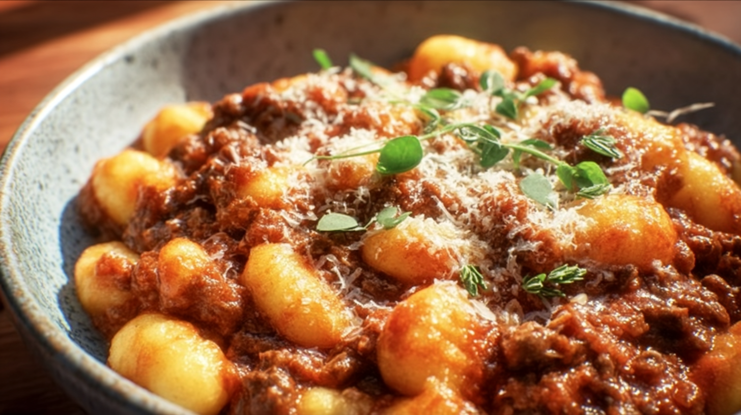 Creamy Gnocchi Bolognese