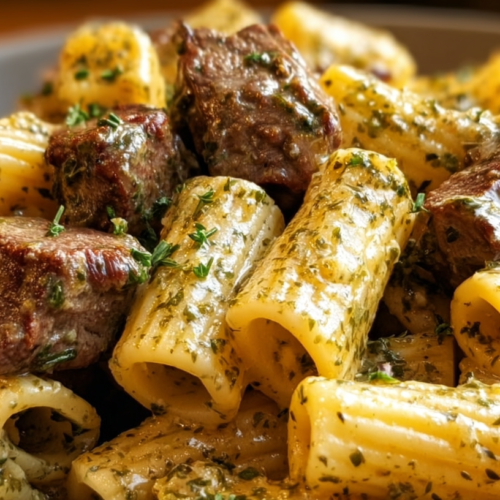 Garlic Butter Steak Rigatoni