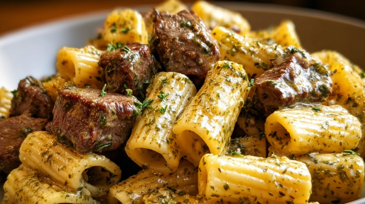 Garlic Butter Steak Rigatoni