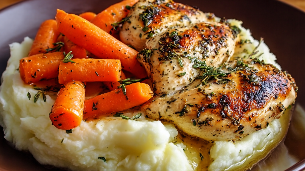 Garlic Herb Chicken With Mashed Potatoes