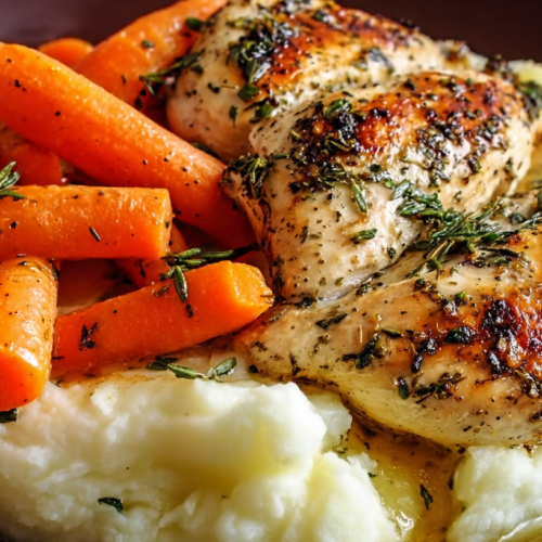 Garlic Herb Chicken With Mashed Potatoes