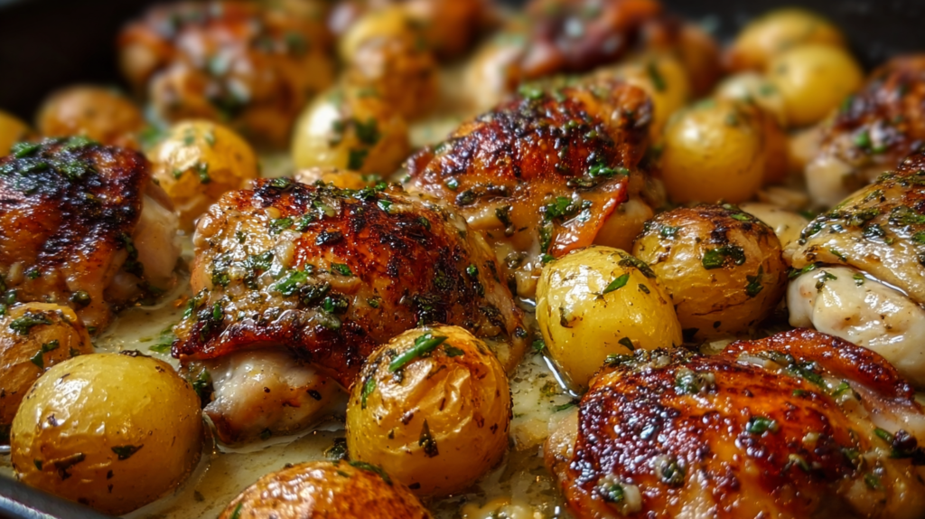 Garlic Parmesan Chicken Potatoes