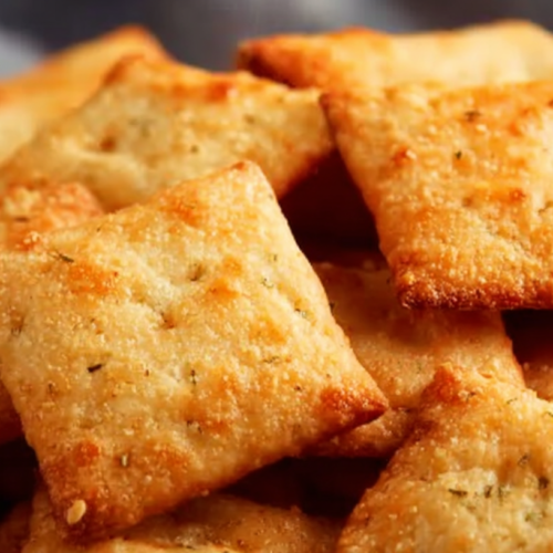 Garlic Parmesan Crackers (baked)