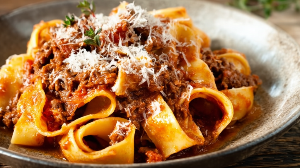 Italian Braised Lamb Ragu With Pasta