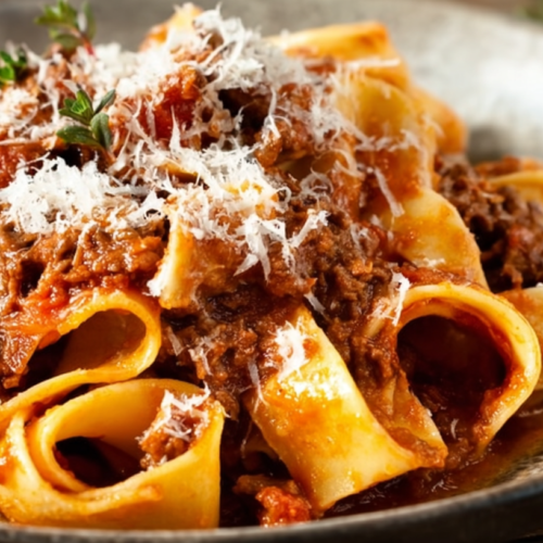 Italian Braised Lamb Ragu With Pasta