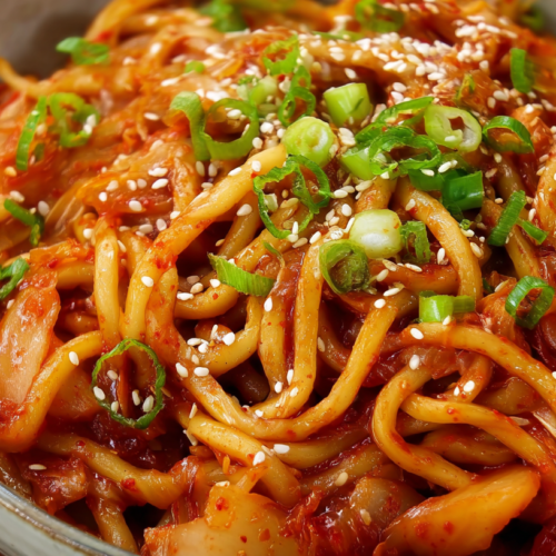 Kimchi Tofu Stir Fry With Veggies